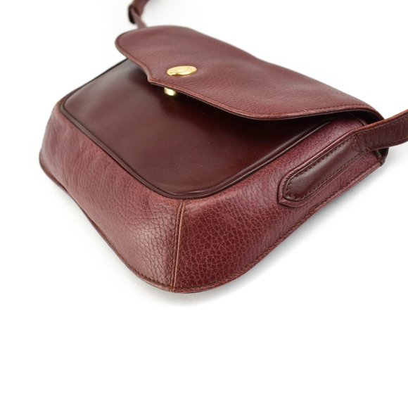 CARTIER: Burgundy Leather Double C Shoulder Bag my - Picture 6 of 8